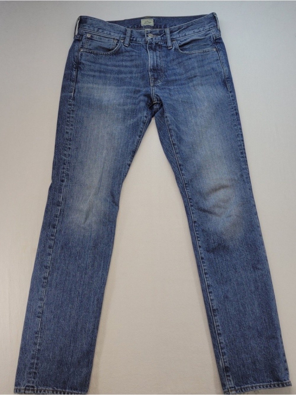 J. Crew Men's Slim Straight Jeans in Medium Blue Wash